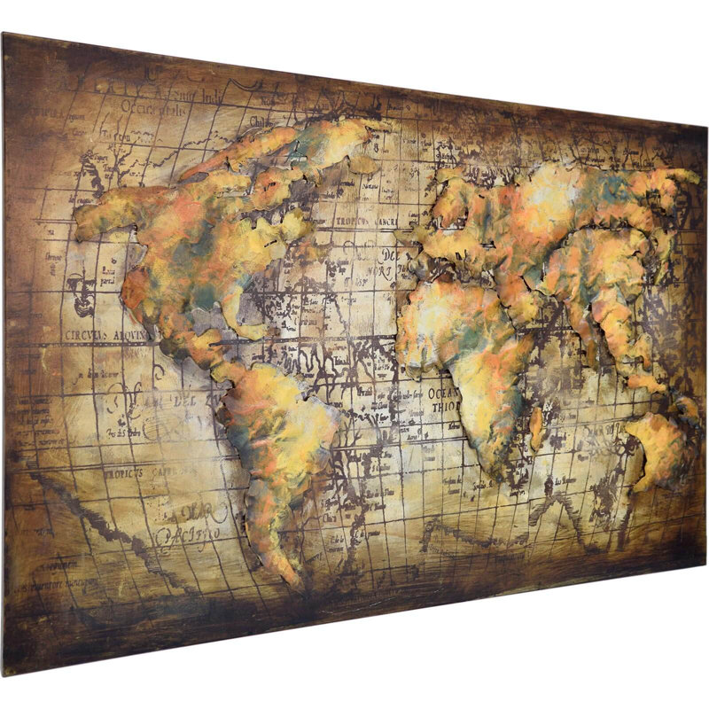 Williston Forge Map of the World Wall Art on Metal | Wayfair.co.uk